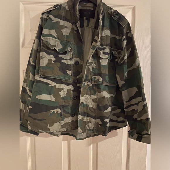 J.Crew Camo Shacket. - Picture 1 of 2